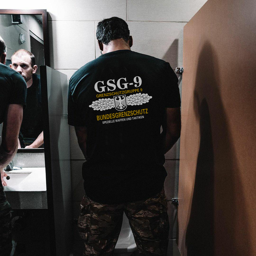 硬汉俱乐部 德国GSG-9行动小组主题款 圆领短袖T恤 军迷风