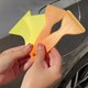 玻璃窗手机贴膜塑料小刮板车灯膜三角刮刀 汽车贴膜工具黄色刮板