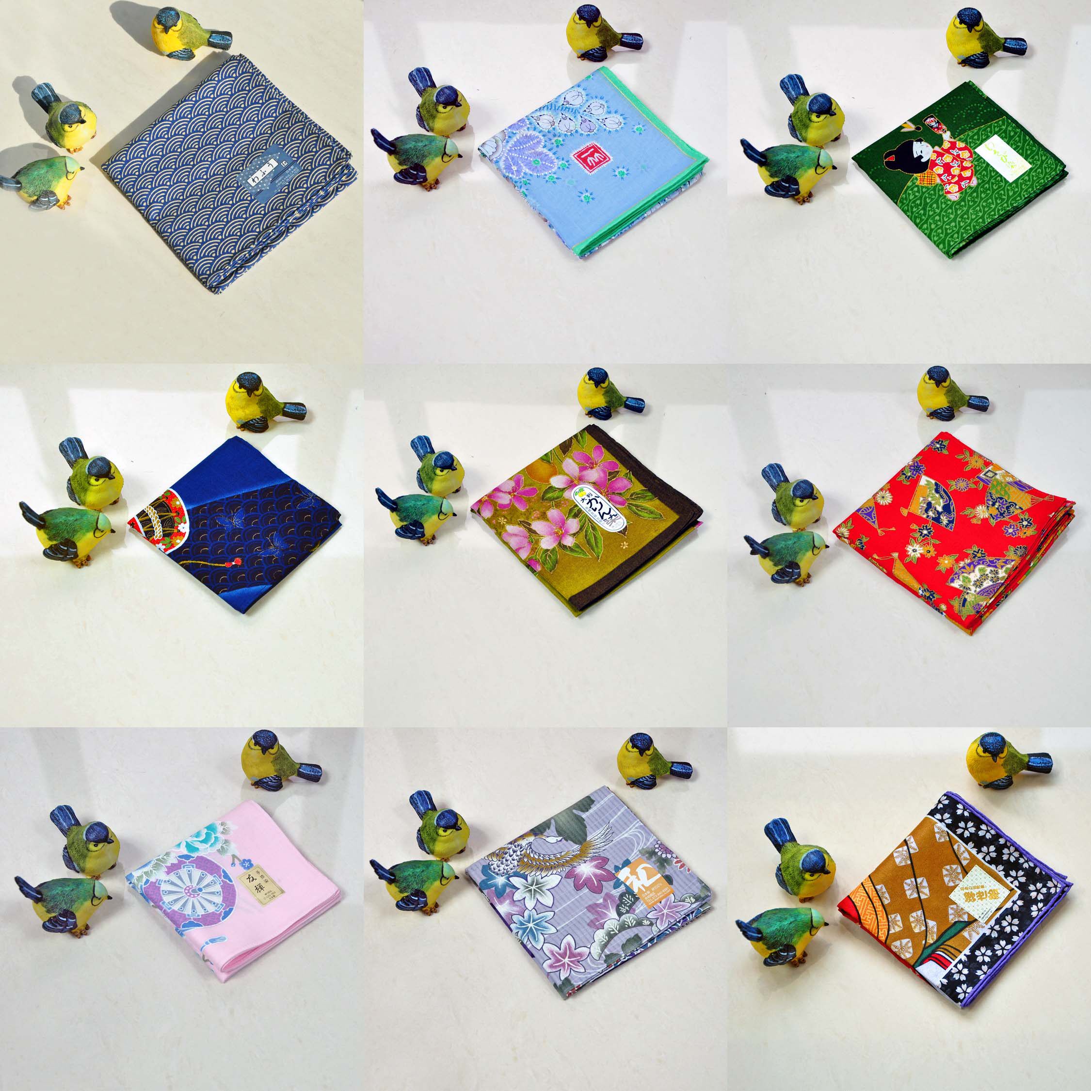 星曌清凉夏季日式系棉轻薄透气男士仕女图手帕手绢擦汗巾昭和悠品