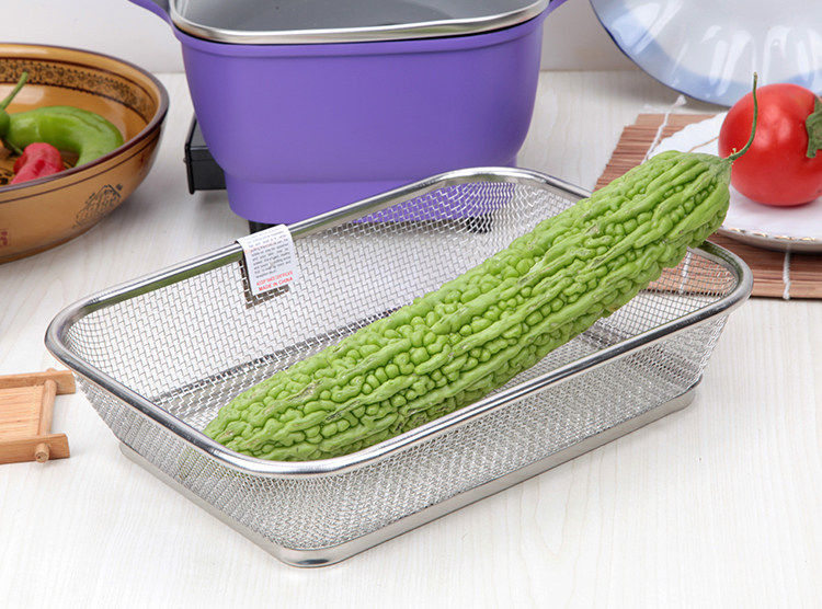 沥水篮厨房洗菜篮子不锈钢长方形家用水果篮大号加厚水槽大漏水盆,餐饮具,餐具笼/架,淘宝优惠券,粉丝福利购,淘宝优惠卷