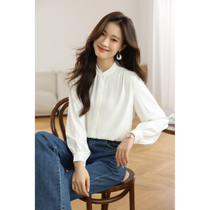 白色衬衫女春夏2025新款高级衬衫