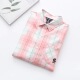 女新款 外套纯棉宽松韩版 2026年夏季 防晒衫 格衬衣 薄款 小熊格子衬衫