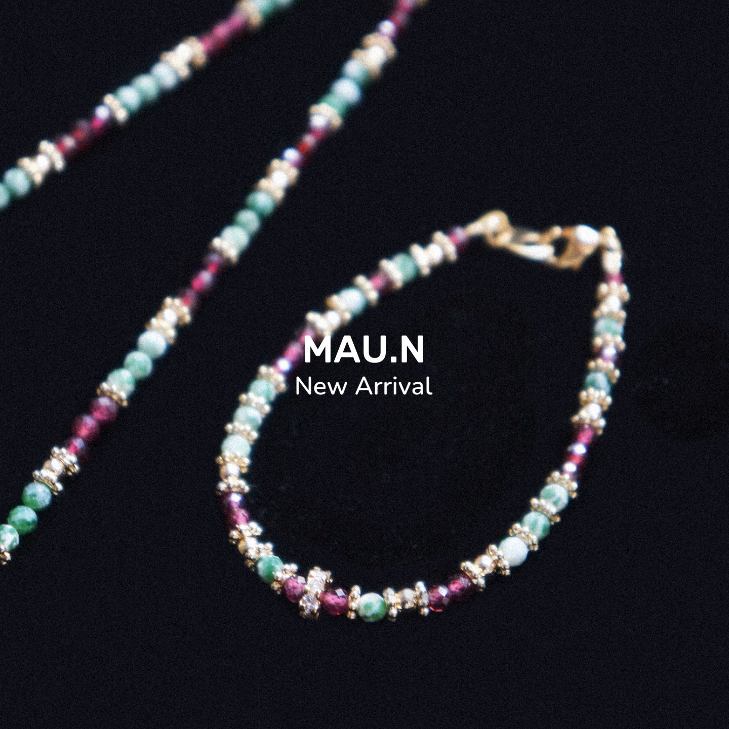 MauN松柏红酒|酒红色绿色圣诞氛围淡水巴洛克珍珠串珠复古首饰饰