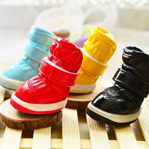 Собачьи туфли плюшевые зимние туфли Biri plus и осенний и зимний год теплые теплые холодные холодные хлопковые туфли маленькие собачьи снежные ботинки