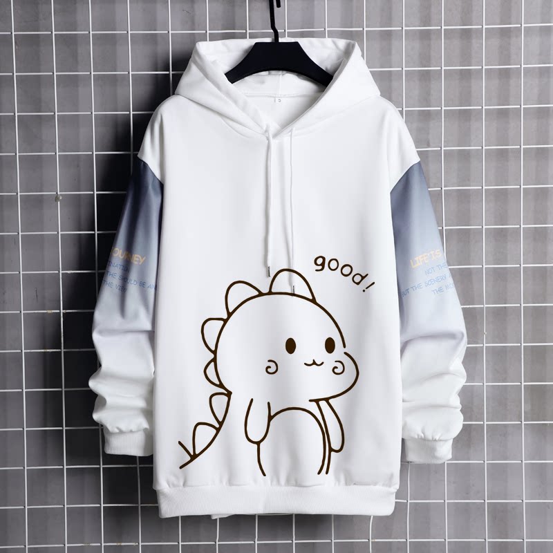 春秋季男士薄款连帽卫衣学生新款套头韩版青少年宽松潮流男装外套