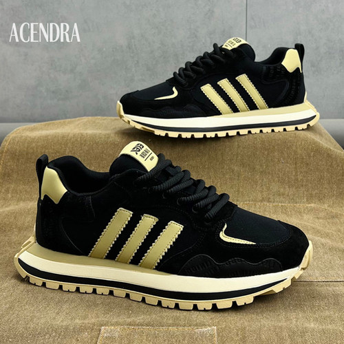 ACENDRA 男士奢品大气皮面透气舒适运动鞋休闲时尚百搭低帮老爹鞋