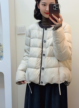 赢利】冬季新款圆领休闲百搭短款女士羽绒服 Z7713