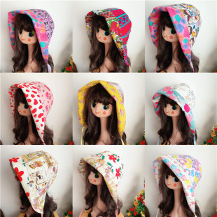 清仓特价 双面戴 一元 瑕疵品花朵卡通 大头围渔夫盆帽 一个 春夏