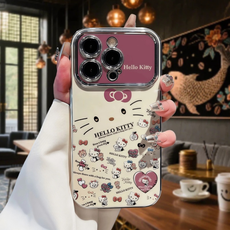 满屏KT猫适用苹果17air手机壳iPhone16promax可爱15plus全包14pm软壳13新款12女款11/xs/xr/7/8超好看少女壳