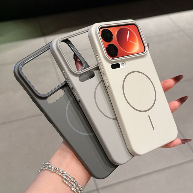 适用小米17promax肤感磨砂磁吸手机壳15ultra全包防摔软边14Tpro简约男女13新款情侣超好看小众高级感保护套