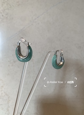 Atelier Koa日本醋酸耳扣耳环高级感爆款气质简约圈圈圆圈精致