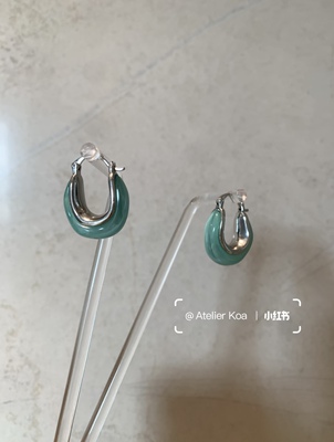 Atelier Koa日本醋酸耳扣耳环高级感爆款气质简约圈圈圆圈精致
