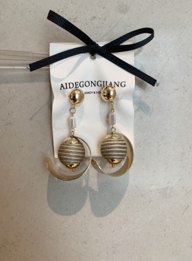 Atelier Koa  度假波西米亚风手工编织异形海岛耳环