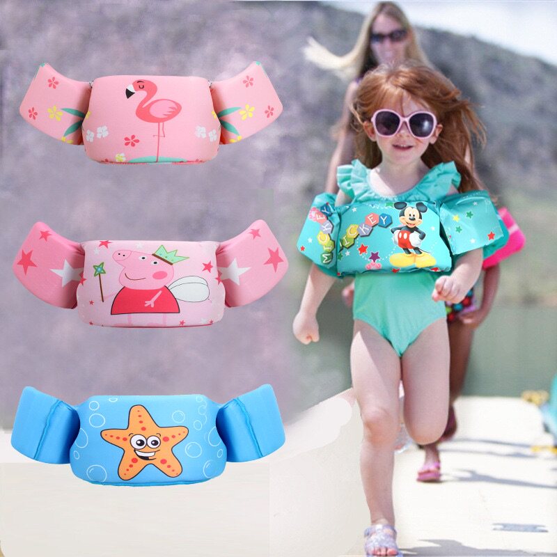 包邮婴幼儿宝宝游泳装备浮力手臂圈浮圈水袖儿童学游泳背心救生衣