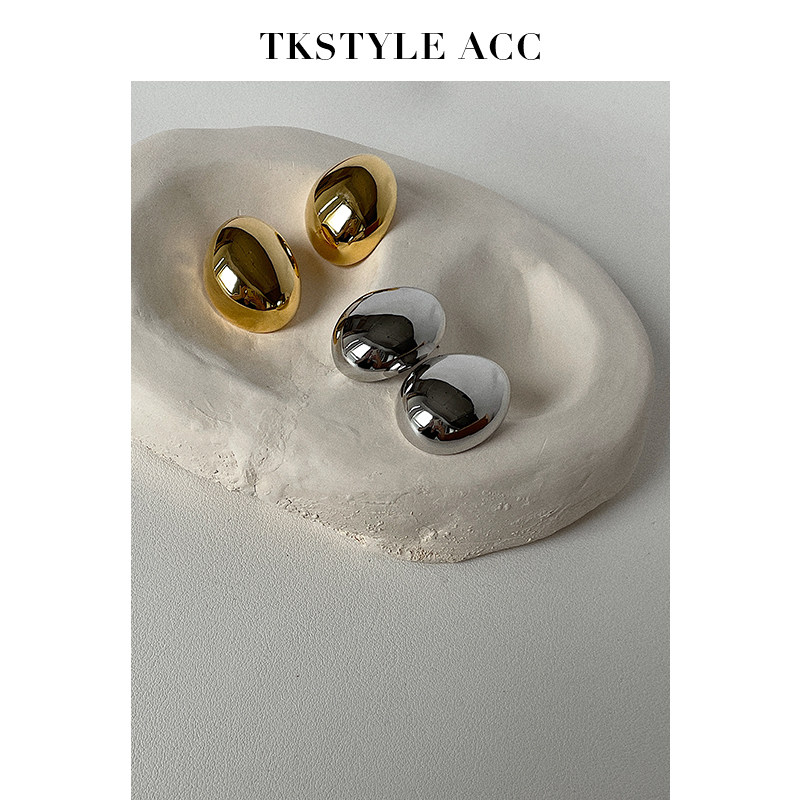 TKSTYLEACC Built-in gas field Smooth three-dimensional Earrings Europe and America Simplicity A small minority personality fashion Silver needle Earringsin the Accessories/Fashion Jewelry, Earring , Earring  category - from Buy2taobao.com to provide professional Taobao agent buy service