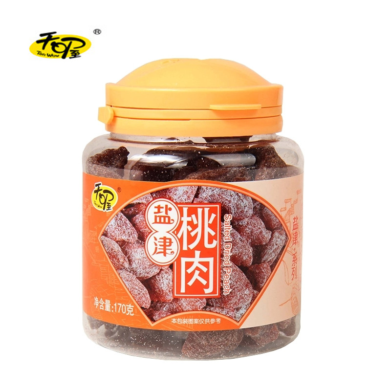 上海天喔盐津桃肉170克罐装休闲零食 蜜饯 干果 特产小吃
