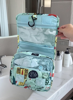 旅行出差洗漱包可折叠悬挂便携式化妆品包大容量收纳包化妆包