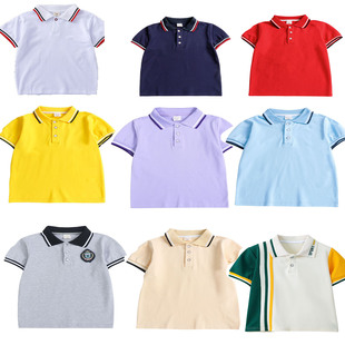 幼儿园园服短袖POLO衫半袖体血衫男女童学生英伦运动半袖儿童上衣