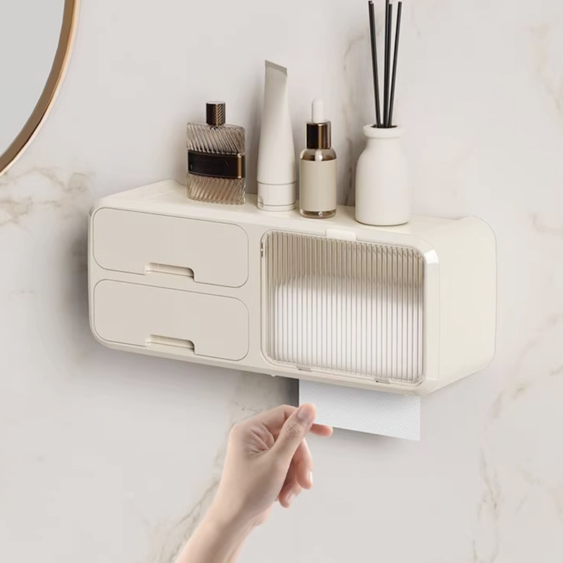 免打孔卷纸盒浴室纸巾盒