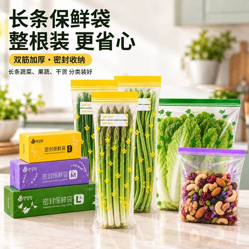 【双筋加厚】抗菌保鲜袋