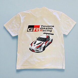 美式潮牌复古vibe印花短袖t恤男夏季国潮高级感休闲百搭纯棉上衣