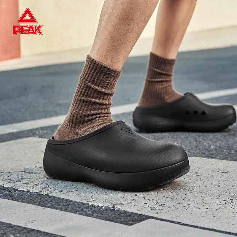 匹克态极厨师鞋增高厚底洞洞鞋男
