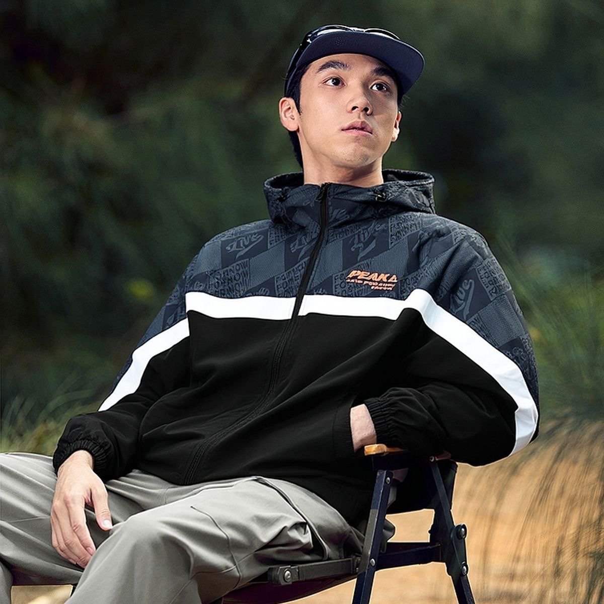 匹克运动梭织风衣男连帽外套夹克