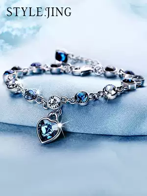 Quiet style hand female pick Swarovski crystal jewelry ins niche design sense student girlfriends bracelet