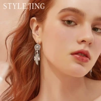 Модные серьги с кисточками, стиль, серебро 925 пробы