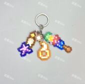 拼豆钥匙扣挂件 星露谷物语周边 创意礼物成品套装 好运加倍