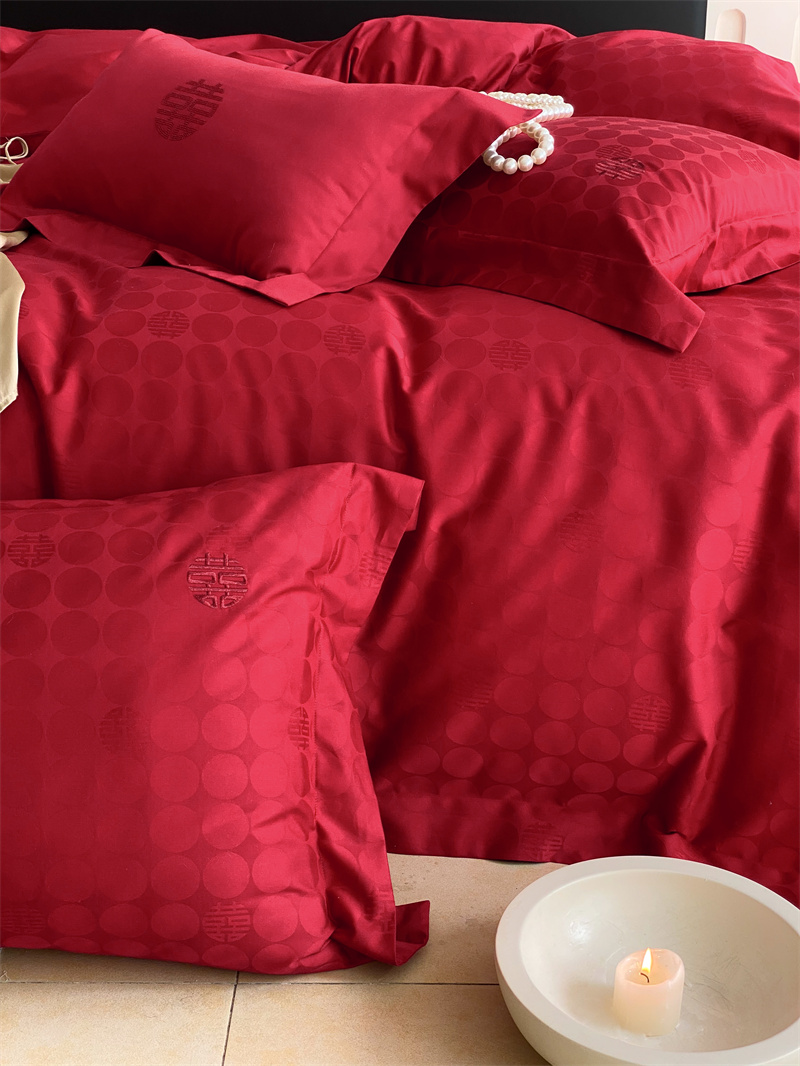 高端婚庆全棉提花四件套