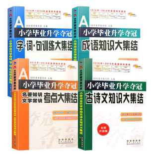 小学毕业升学夺冠知识大集结语文字词句古诗文成语名著文学常识考点大全综合专项训练小升初题小考复习总复习资料冲刺辅导资料68所