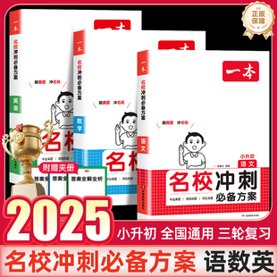 2025新版一本小升初名校冲刺必备方案语文数学英语小升初知识大盘点小学毕业升学招生分班考试必刷总复习资料重点中学真题考点训练