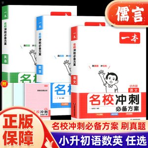 2024一本小升初名校冲刺必备方案语文数学英语人教部编版小升初专项强化训练习题小考必刷题小学毕业升学总复习辅导资料名校真题卷