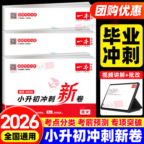 一本小升初冲刺新卷语文数学英语