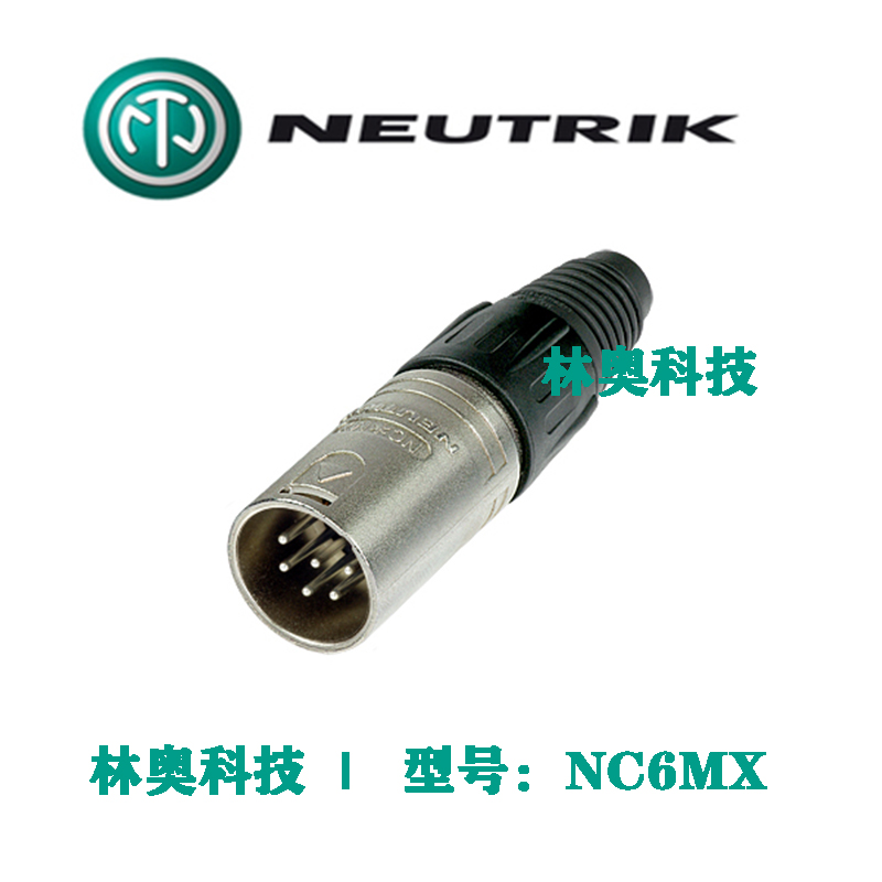 NC6MX NEUTRIK优曲克镀镍外壳和镀银触点的6芯公头电缆连接器