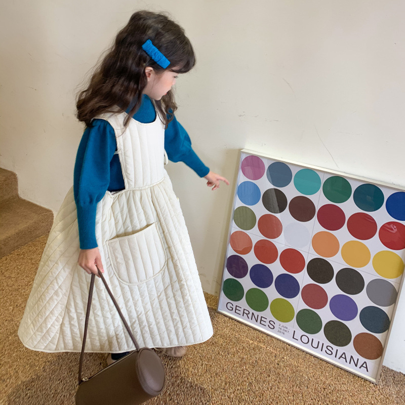 女童冬童装背心裙设计师潮连衣裙