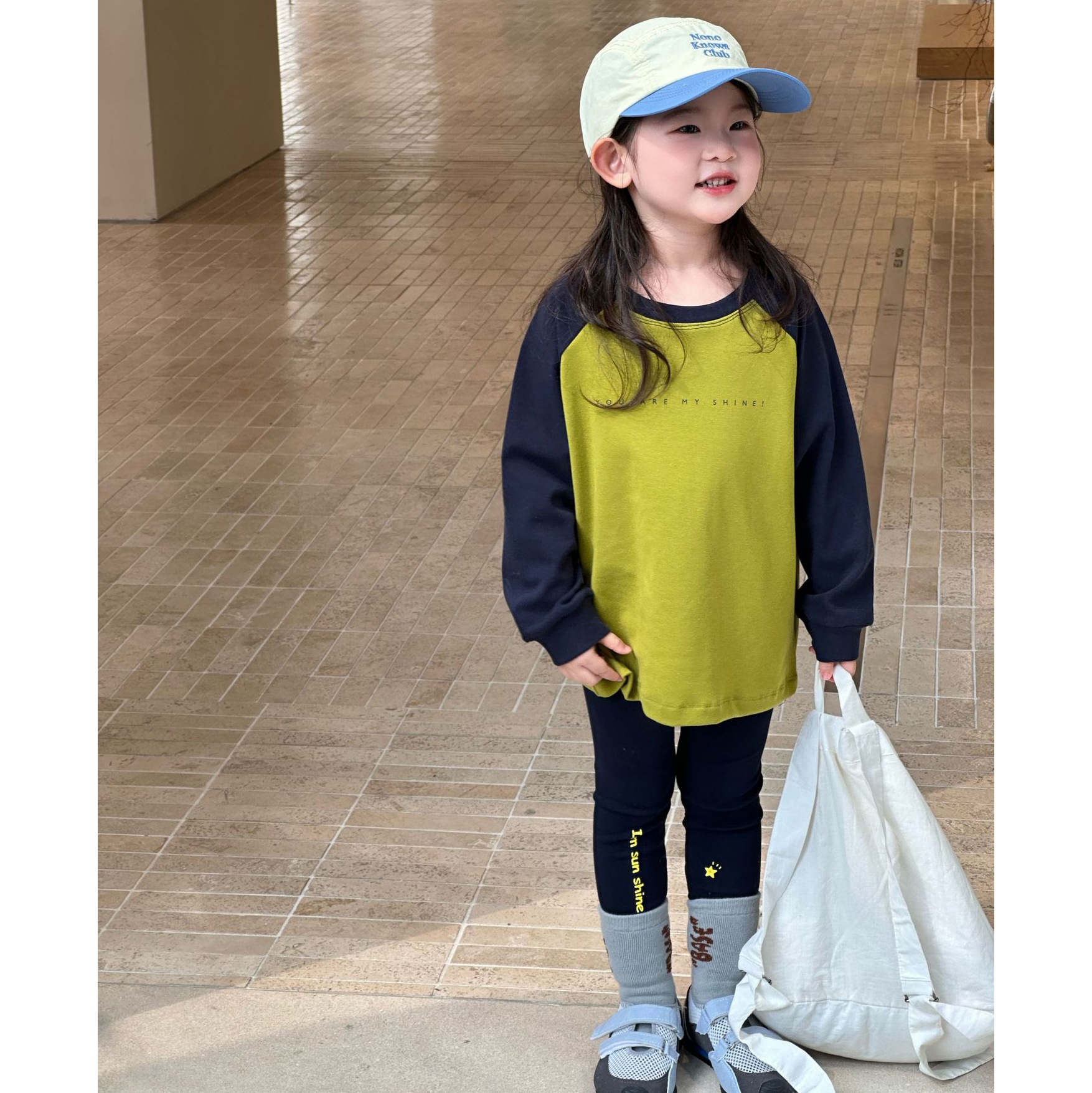 女童幼儿园长袖t恤宝宝上衣插肩袖中长款上衣小女孩打底衫秋季潮