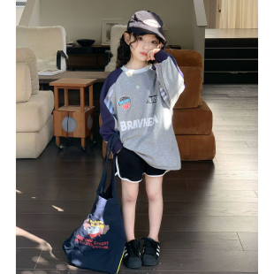 女童卫衣裙中长款上衣长袖春装小女孩休闲运动风韩版宝宝洋气时髦