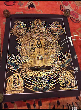 尼泊尔唐卡手绘挂画矿物