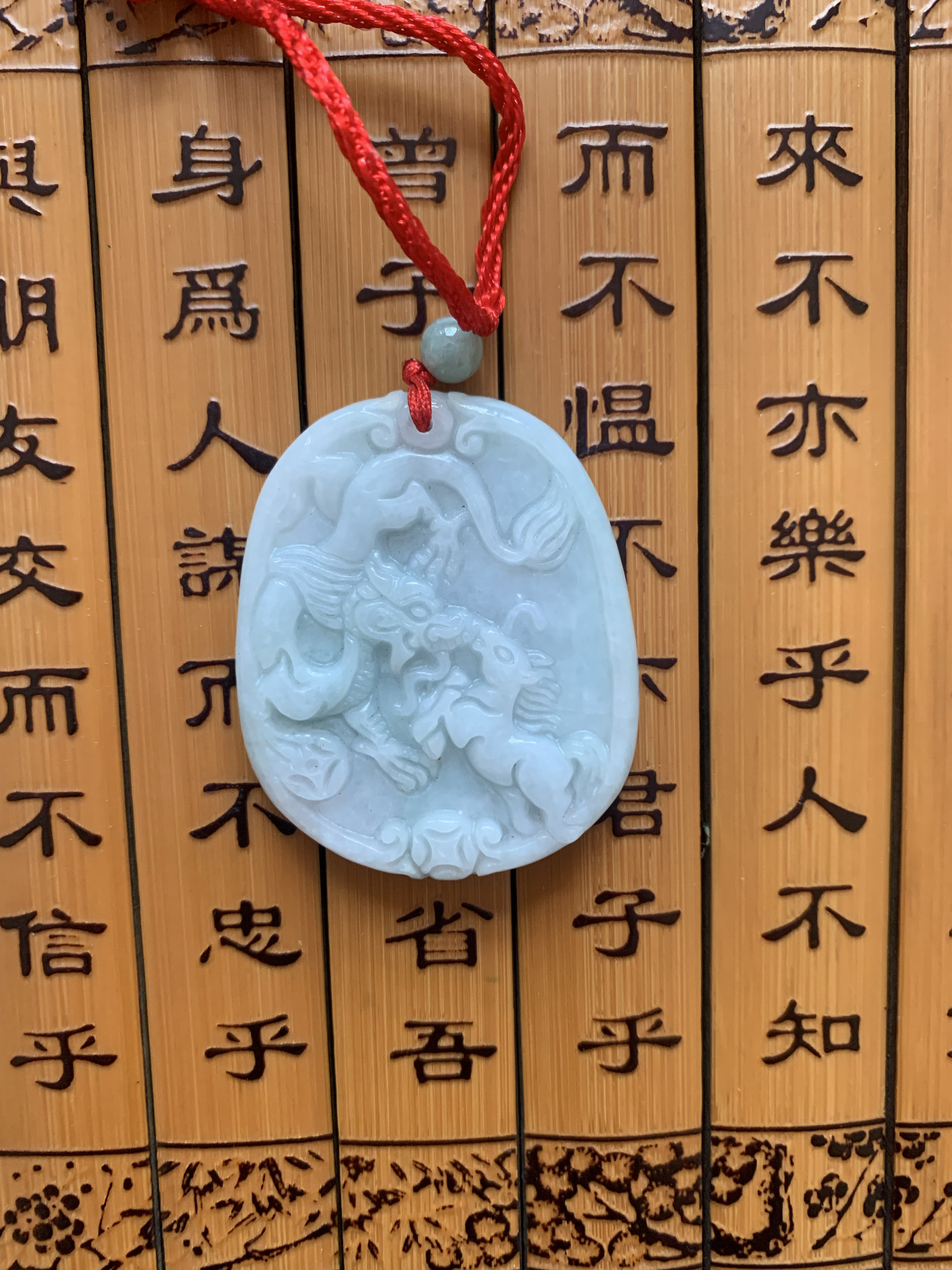 今石缘 天然a货翡翠龙马牌子 龙马精神 DIY车挂腰挂等饰品礼品