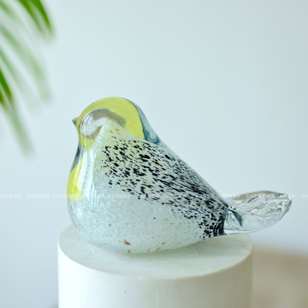 黄色拼黑芝麻色手工玻璃小鸟摆件家居装饰品办公室桌面小摆设礼品,家居饰品,桌面摆件,淘宝优惠券,粉丝福利购,淘宝优惠卷