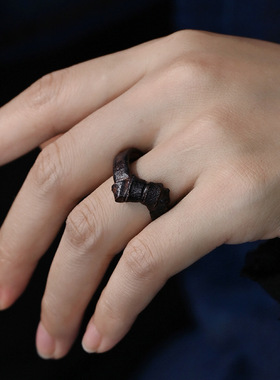 溯也男女皮革原创手作戒指