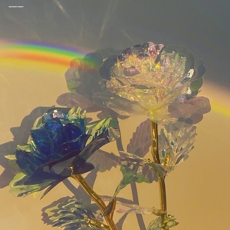 仿真玫瑰24k金箔玫瑰花铂金玫瑰花金玫瑰情人节七夕礼物送女友生