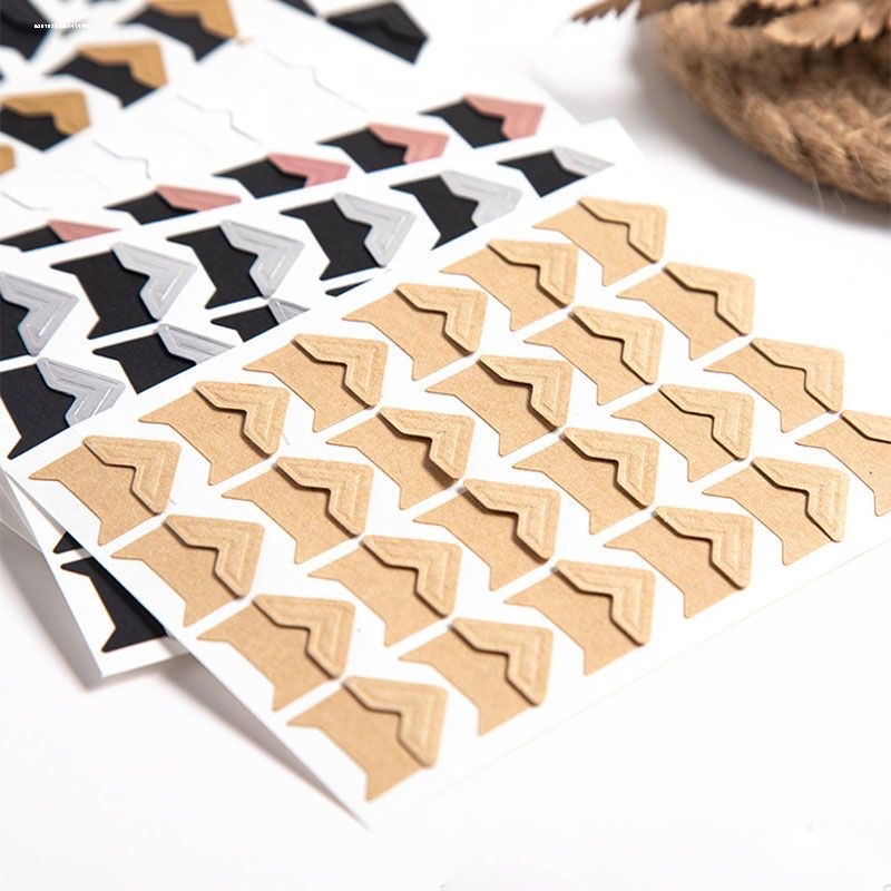 牛皮纸照片角贴diy相册贴纸LOMO粘贴装饰材料相片护角ins纸质贴角