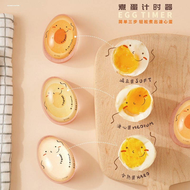 煮蛋计时器日式厨房创意煮鸡蛋定时器糖心蛋观测器煮鸡蛋神器可爱