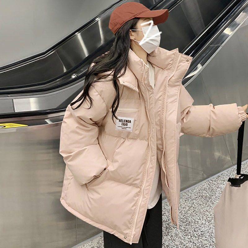 韩系羽绒棉服女2025新款oversize学生棉衣温柔小个子冬天加棉外套