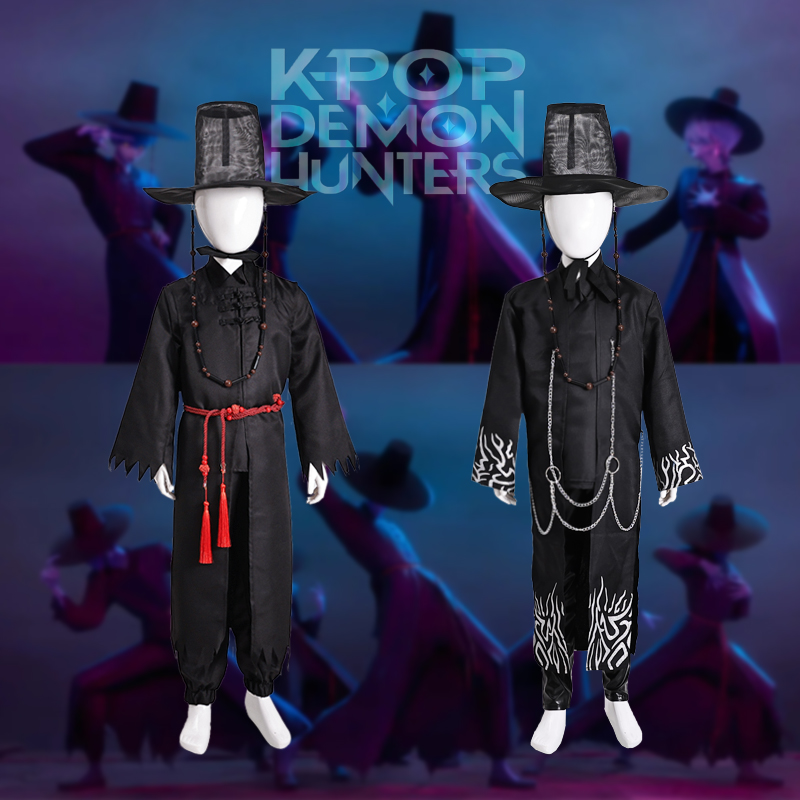 K-POP猎魔女团cos服 猎魔男团沙加男孩打歌服 儿童亲子舞台表演服