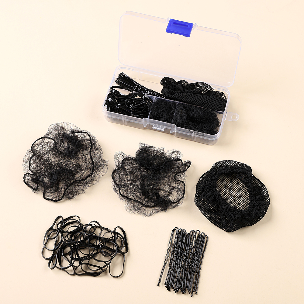 基础款芭蕾专业儿童舞蹈艺考头饰发圈U型发夹丸子头盘发网套盒