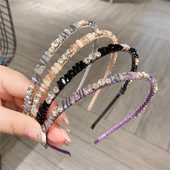 韩国东大门水晶发卡发捆发箍女洗脸细发彩色新款 纯手工头箍头饰